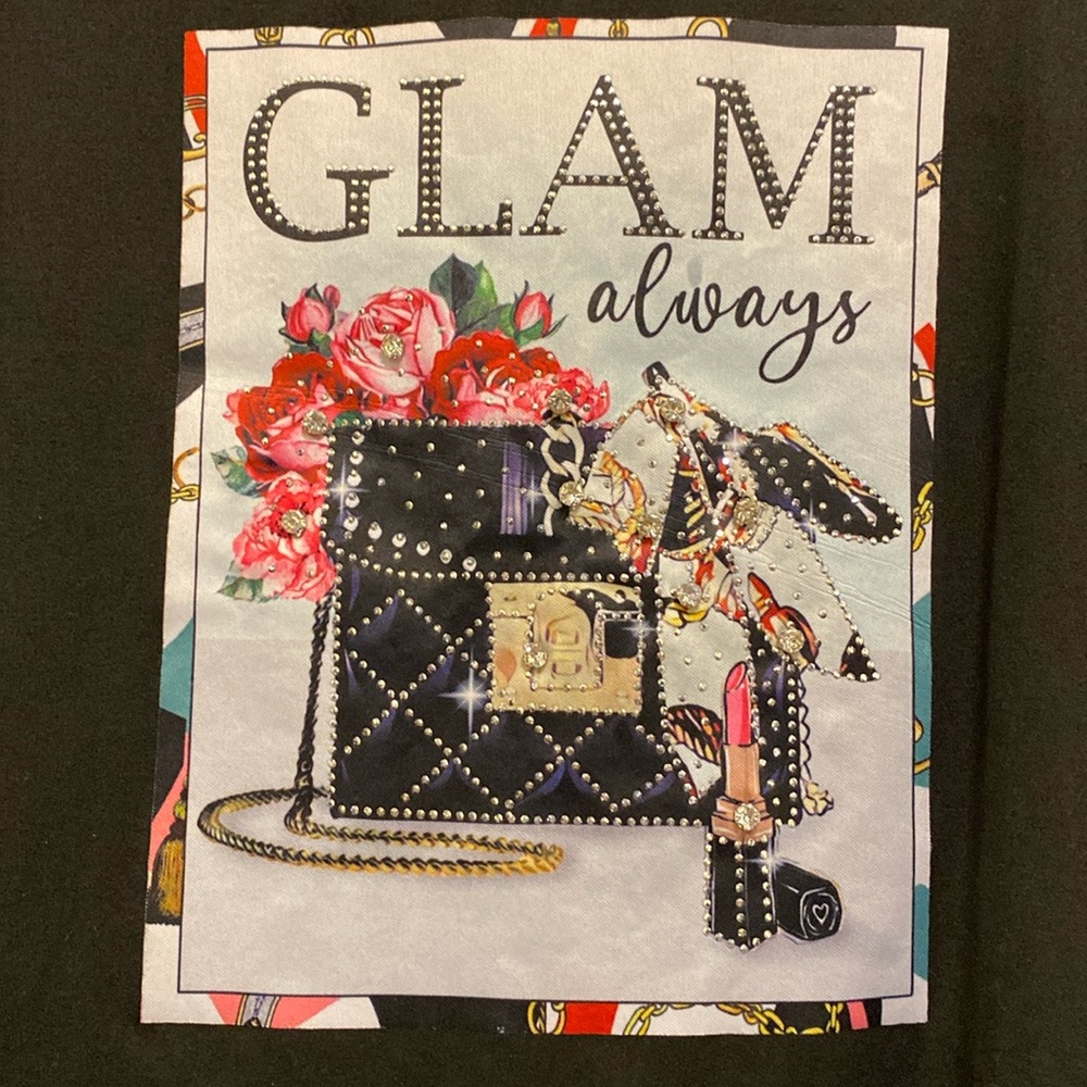 Glam always black top